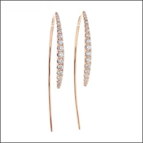 Diamond Threader Earrings 14K Rose - JewelsmithEarrings