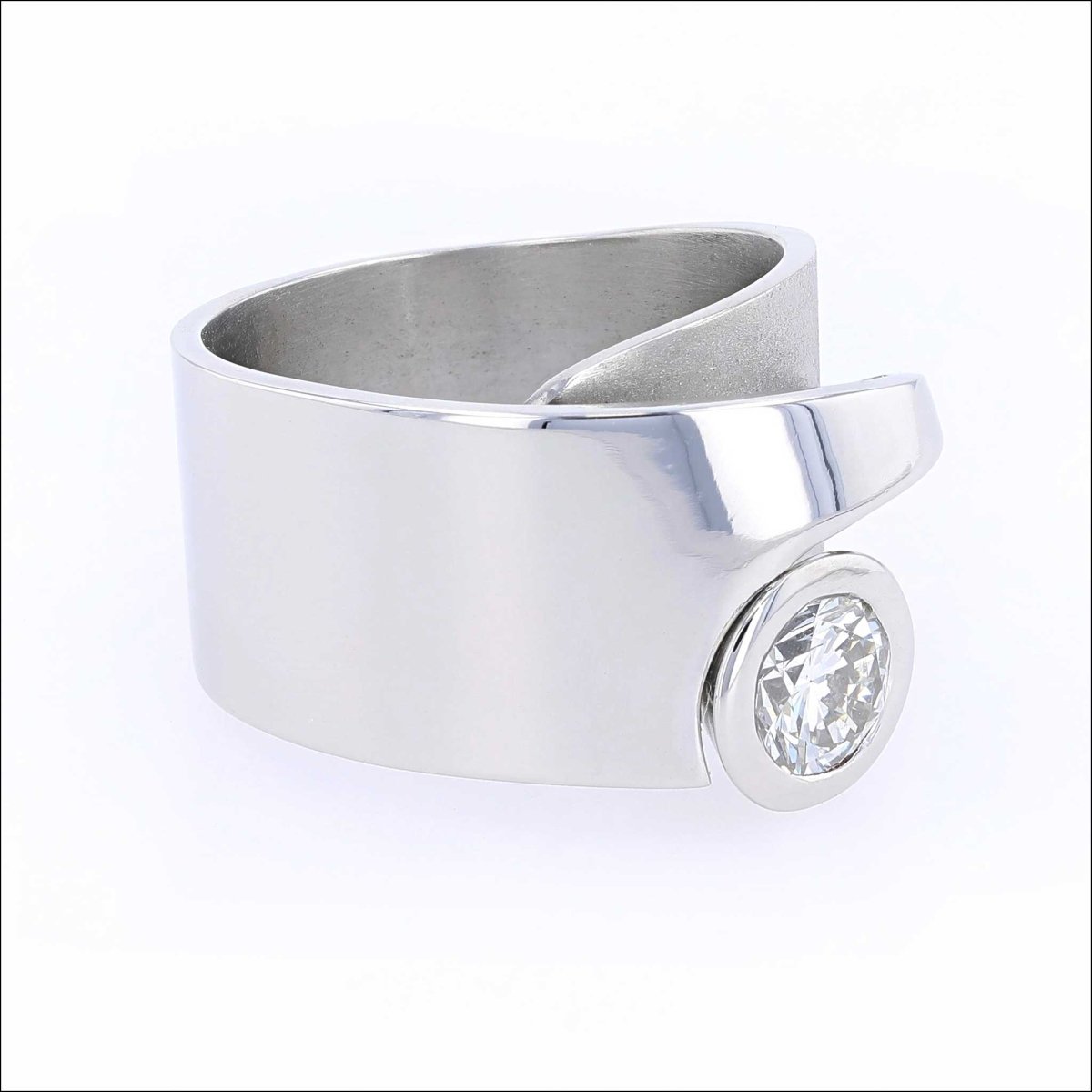 Diamond Wide Cone and Sheet Ring Platinum - JewelsmithRings