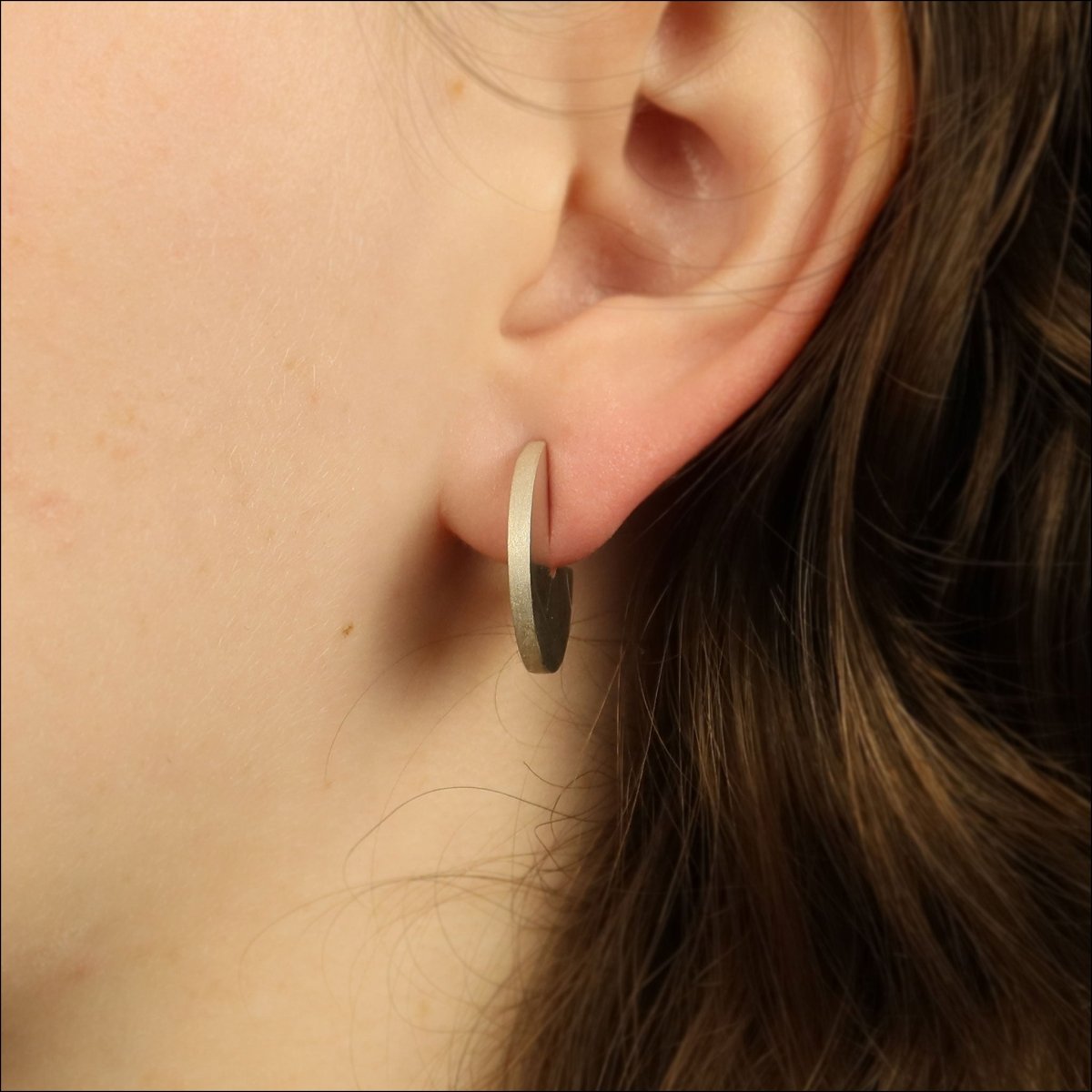 Disc Ear Hugging Earrings Sterling Silver - JewelsmithEarrings