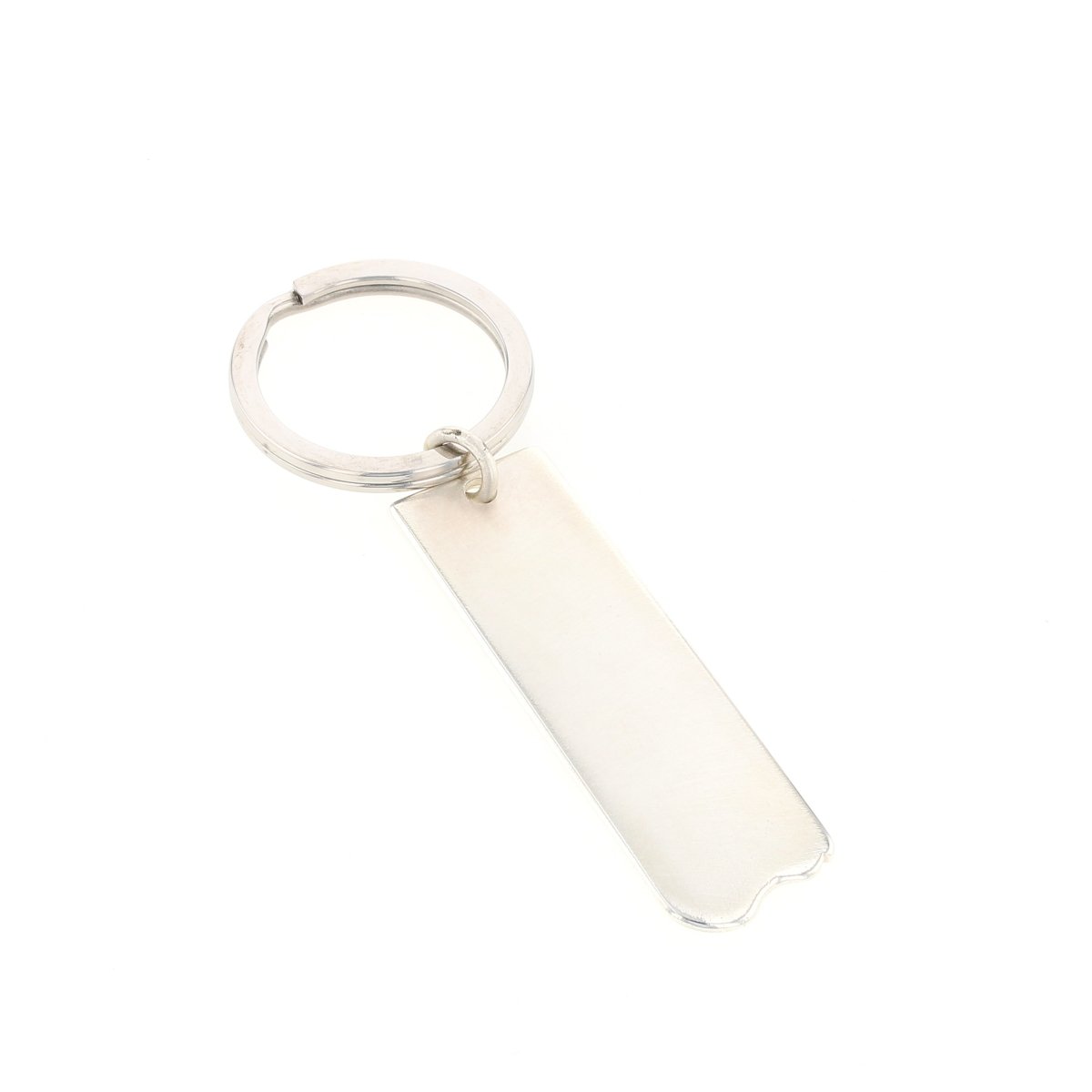 Engravable Rectangle Key Chain Sterling Silver - JewelsmithKeychains