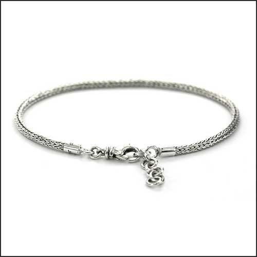 Foxtail Oxidized Adjustable Length Bracelet Sterling Silver - JewelsmithBracelets