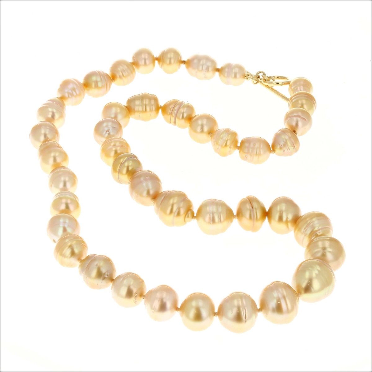 Golden South Sea Pearl Strand Necklace 18KY (Consignment) - JewelsmithNecklaces