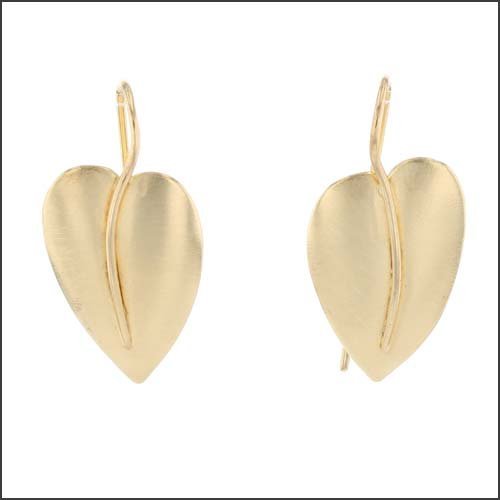 Ivy Leaf Wire Earrings 18KY - JewelsmithEarrings