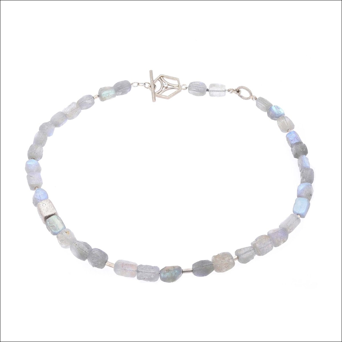 Labradorite Bead Strand Necklace 14KW (Consignment) - JewelsmithNecklaces
