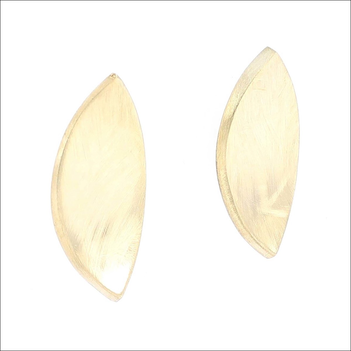 Marquise Shaped Stud Earrings 18KY - JewelsmithEarrings