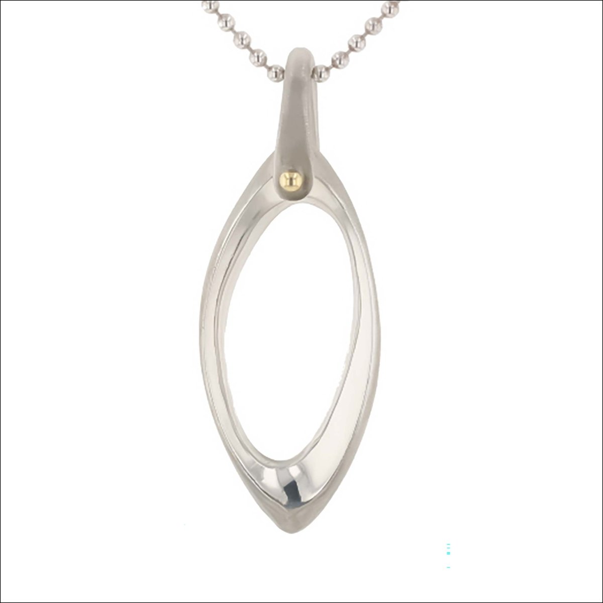 Marquise "Shapes" Pendant Sterling Silver 18KY - JewelsmithPendants