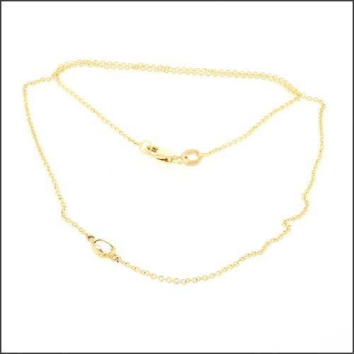 Rose Cut Diamond Slice Necklace 18KY - JewelsmithNecklaces