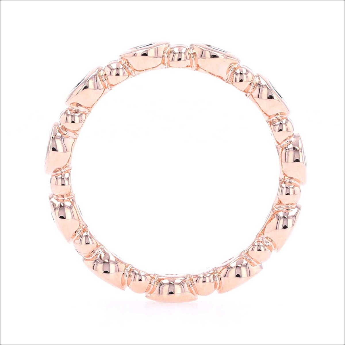 Sapphire Bubble and Bead Eternity Band 14K Rose - JewelsmithBands