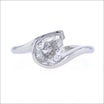 Vintage Pear-Shaped Diamond Angled Bypass Engagement Ring Platinum - JewelsmithEngagement Rings