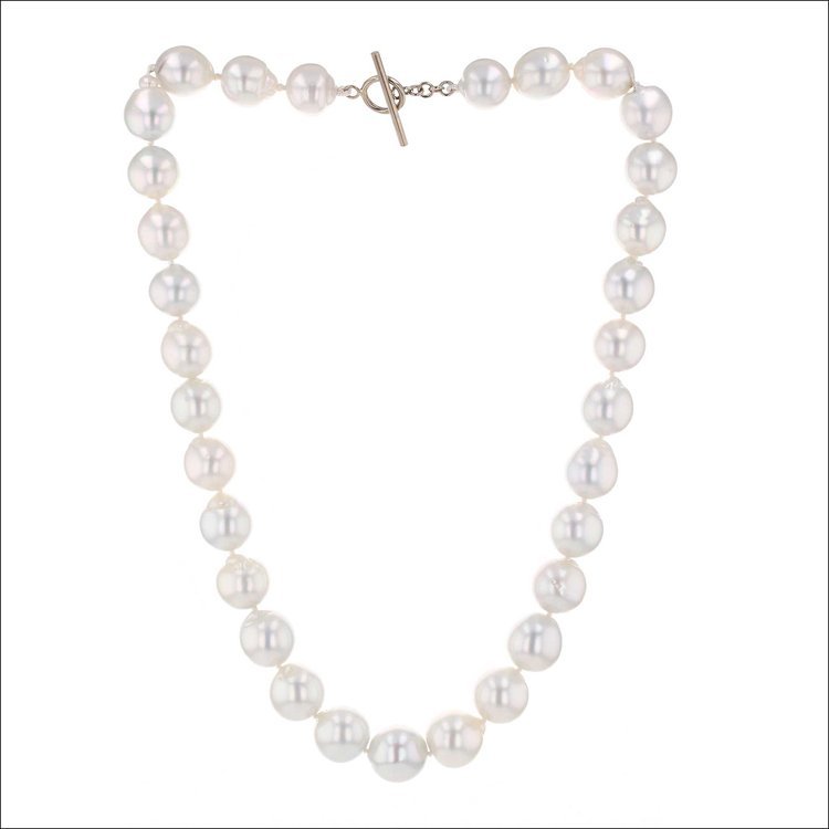 White South Sea Pearl Strand Necklace 19 14kw